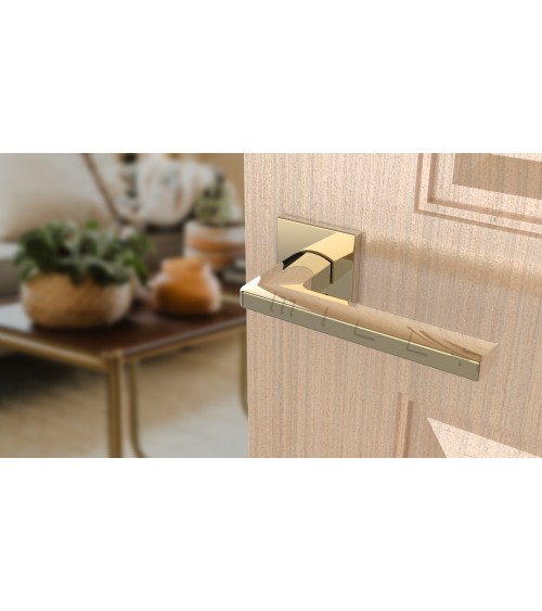 Puxador de porta dourado polido PYROLA ferragens design