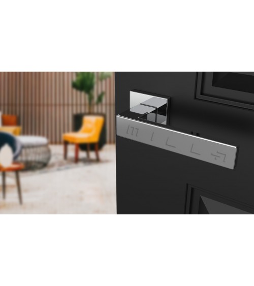 Puxador de porta cromado polido PINA design de puxador