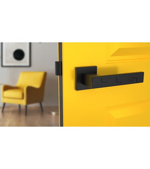 Puxador de porta preto PINA design de puxador