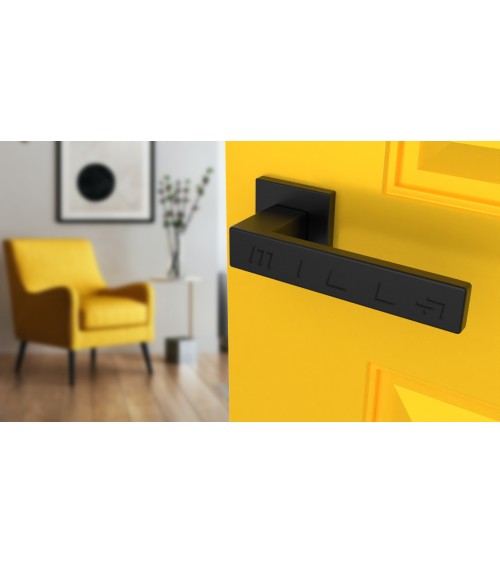 Puxador de porta preto PINA design de puxador