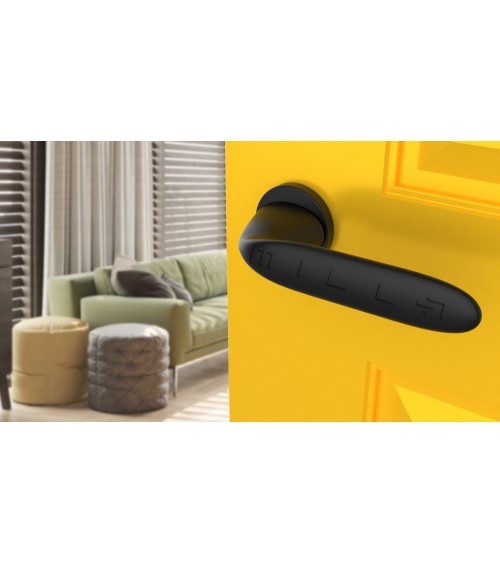 Puxador de porta preto PEONIA puxador design
