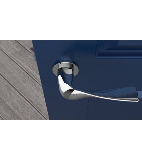 Puxador de porta em cromo polido PETUNIA ferragens design