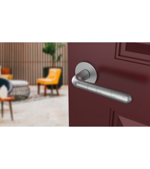 Puxador de porta cromado acetinado IRGA puxador design