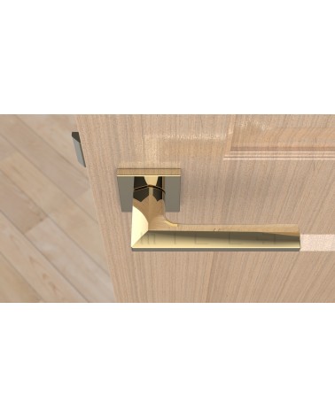 Puxador de porta moderno JASMINA puxador design vista de cima montado numa porta
