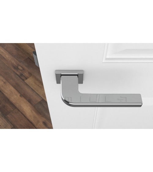 Puxador de porta cromo polido ISMENA ferragens design