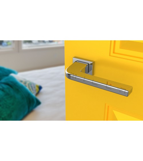 Puxador de porta cromo polido ISMENA ferragens design