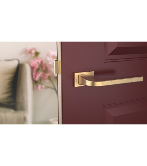 Puxador de porta dourado mate ISMENA design de ferragens
