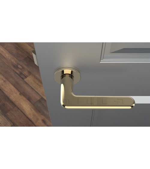 Puxador de porta dourado polido LIRA design