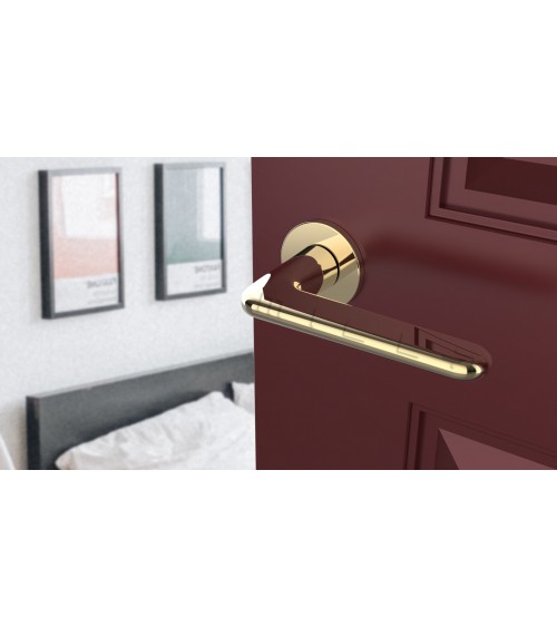 Puxador de porta dourado polido LIRA design