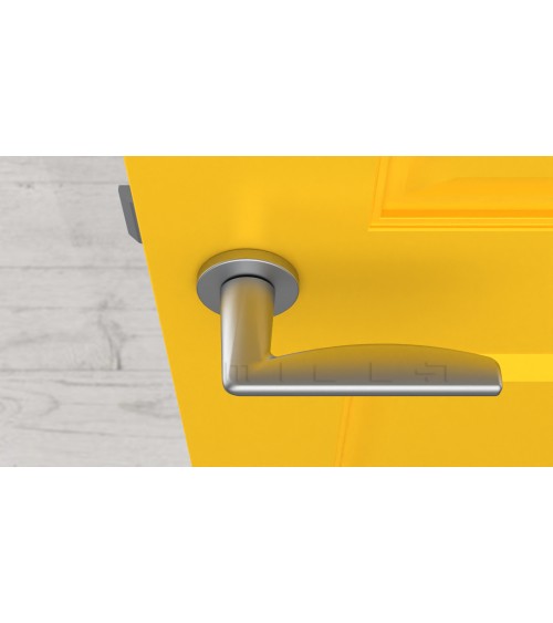 Puxador de porta LUNA cromo acetinado puxador design