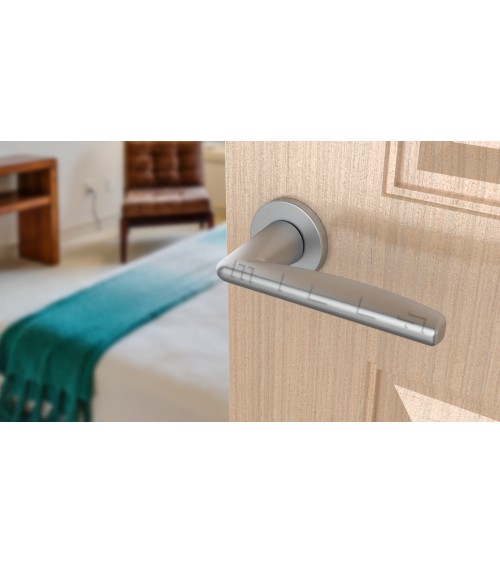 Puxador de porta LUNA cromo acetinado puxador design