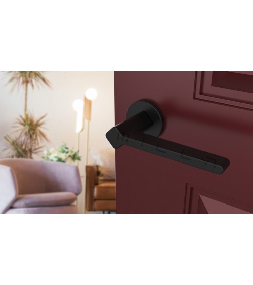 Puxador de porta preto NINFEA ferragem design