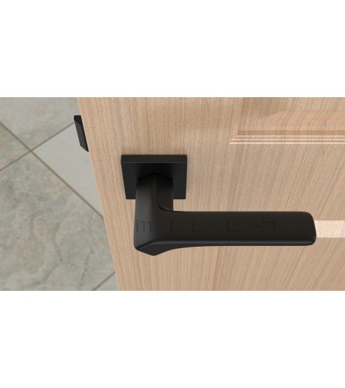 Puxador de porta preto BERGERIA ferragens design