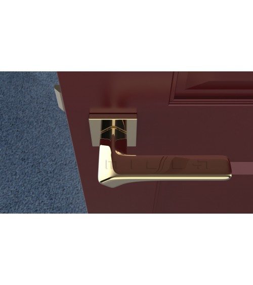 Puxador de porta dourado mate BERGERIA ferragens design