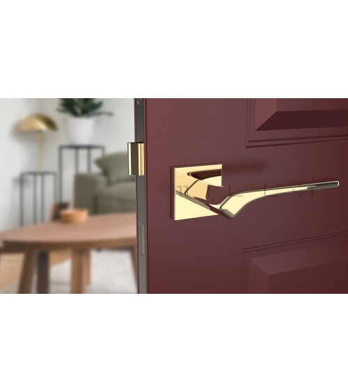 Puxador de porta dourado mate BERGERIA ferragens design