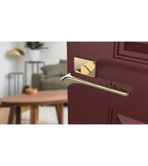Puxador de porta dourado mate BERGERIA ferragens design