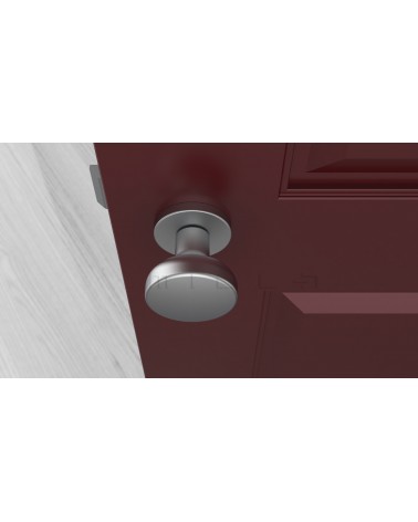 Botão de porta Cromado acetinado MESA Redondo móvel