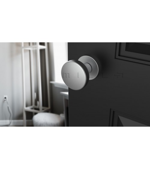Botão de porta preto MESA Redondo móvel - design de puxador