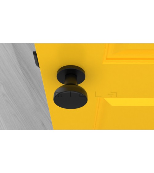 Botão de porta preto MESA Redondo móvel - puxador design
