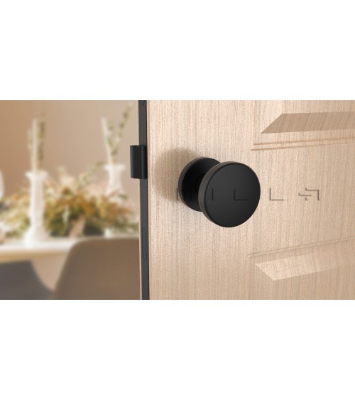 Botão de porta preto MESA Redondo móvel - puxador design