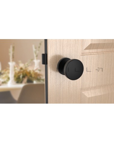 Puxador de porta preto MESA Redondo móvel