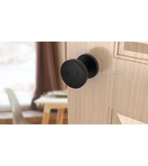 Botão de porta preto MESA Redondo móvel - puxador design