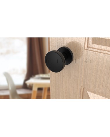 Botão de porta preto MESA Redondo móvel