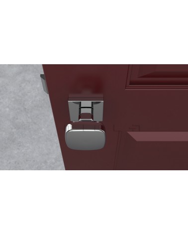 Botão de porta Cromo polido KIAMA quadrado - puxador design