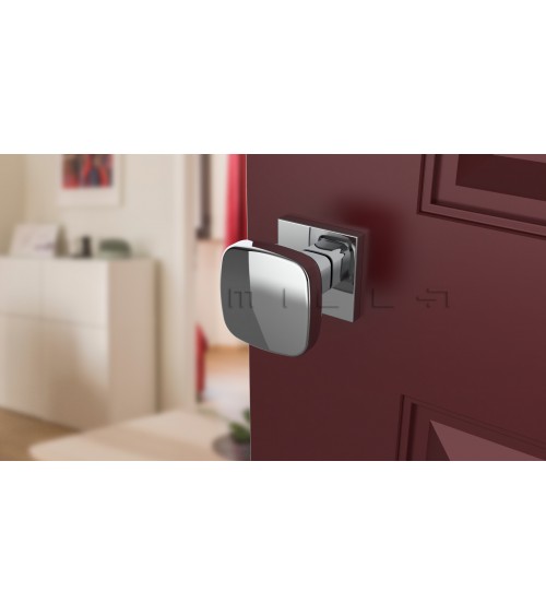 Botão de porta preto KIAMA quadrado - puxador design