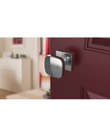 Botão de porta Cromo polido KIAMA quadrado - puxador design