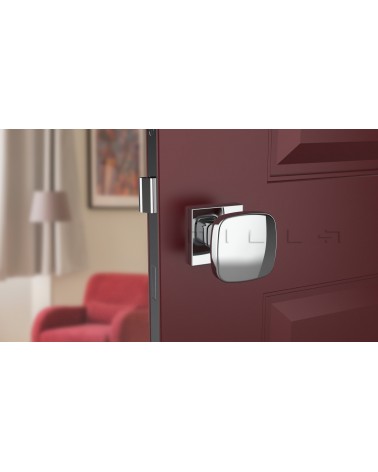 Botão de porta Cromo polido KIAMA quadrado - puxador design