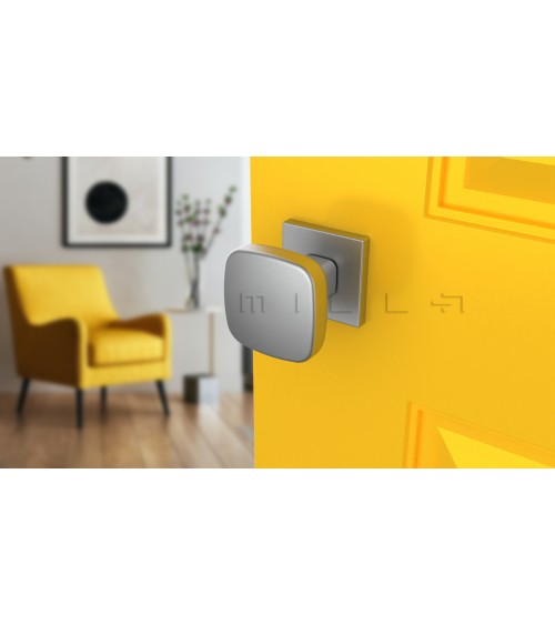 Botão de porta preto KIAMA quadrado - puxador design