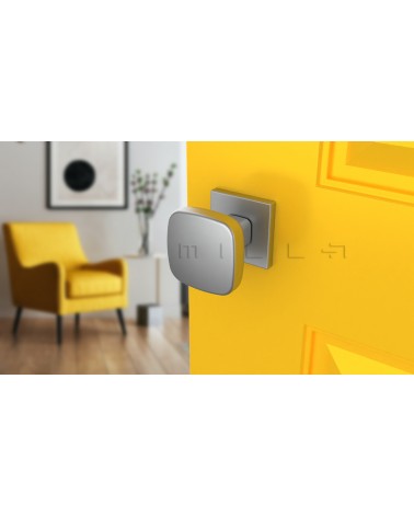 Botão de porta Cromo escovado KIAMA quadrado - puxador design