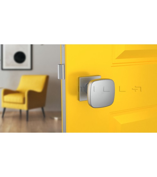 Botão de porta preto KIAMA quadrado - puxador design