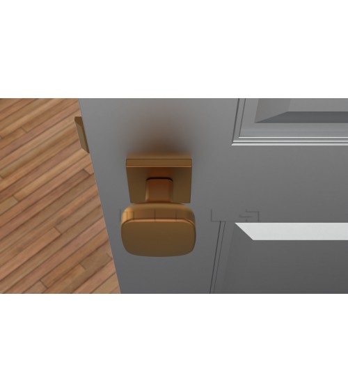 Botão de porta preto KIAMA quadrado - puxador design