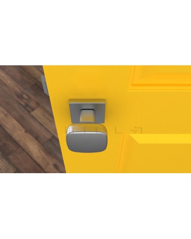 Botão de porta Cromo escovado KIAMA quadrado - puxador design
