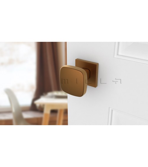 Botão de porta preto KIAMA quadrado - puxador design