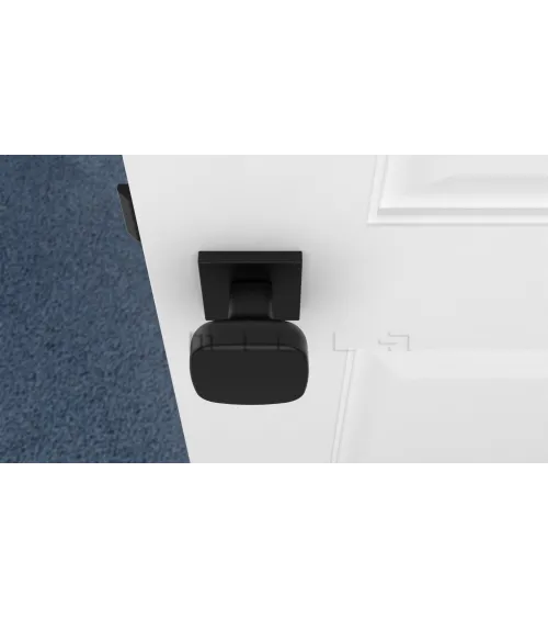 Botão de porta preto KIAMA quadrado - puxador de design