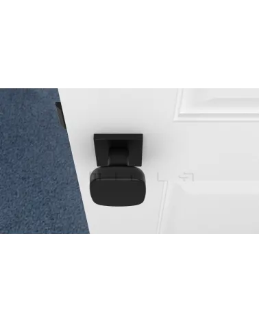 Botão de porta preto KIAMA quadrado - puxador design
