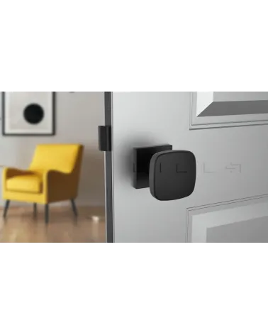 Botão de porta preto KIAMA quadrado - puxador design