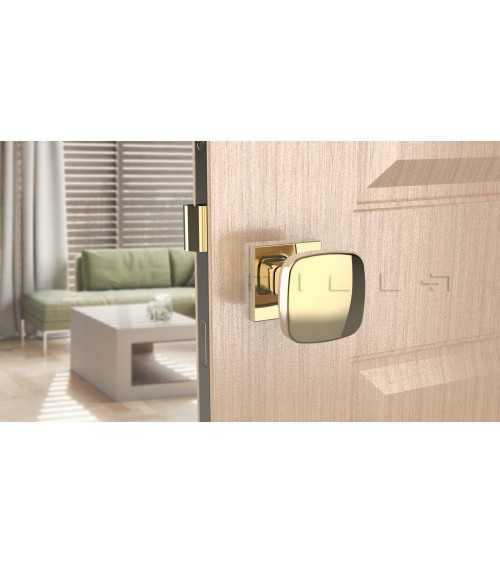Botão de porta preto KIAMA quadrado - puxador design