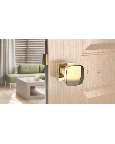 Botão de porta preto KIAMA quadrado - puxador design