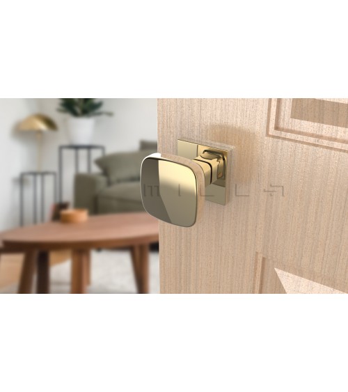 Botão de porta preto KIAMA quadrado - puxador design