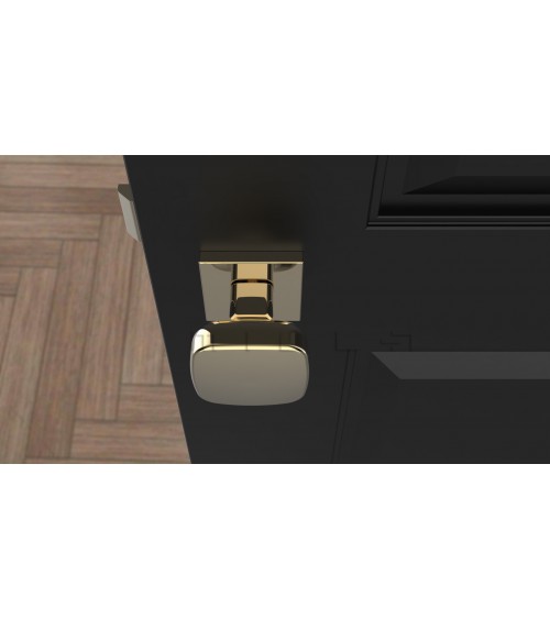 Botão de porta preto KIAMA quadrado - puxador design