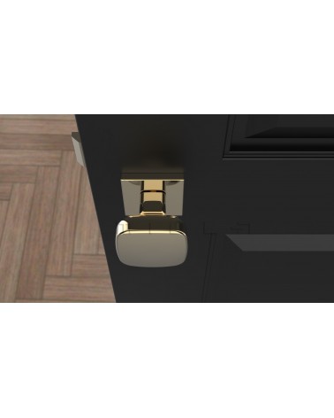 Botão de porta preto KIAMA quadrado - puxador design