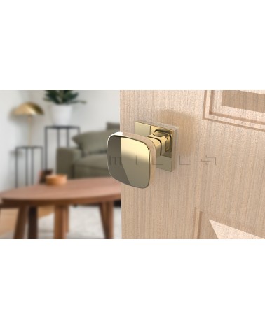 Botão de porta preto KIAMA quadrado - puxador design