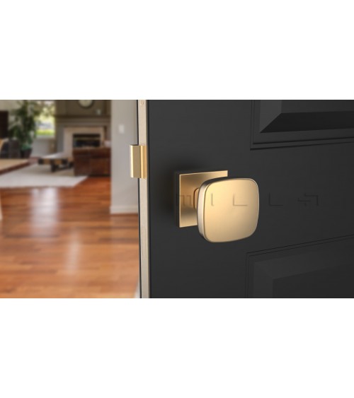 Botão de porta preto KIAMA quadrado - puxador design