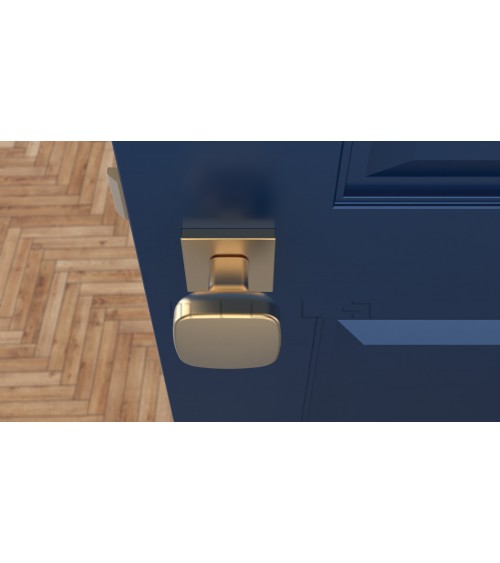 Botão de porta preto KIAMA quadrado - puxador design