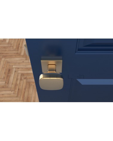 Botão de porta Ouro mate KIAMA quadrado - puxador design
