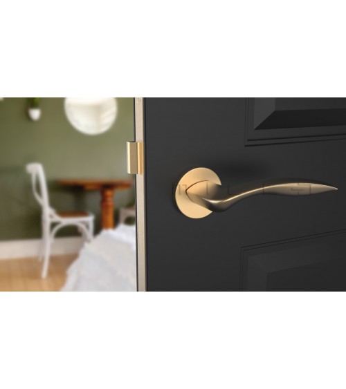 Puxador de porta dourado mate ROBINE ferragens design